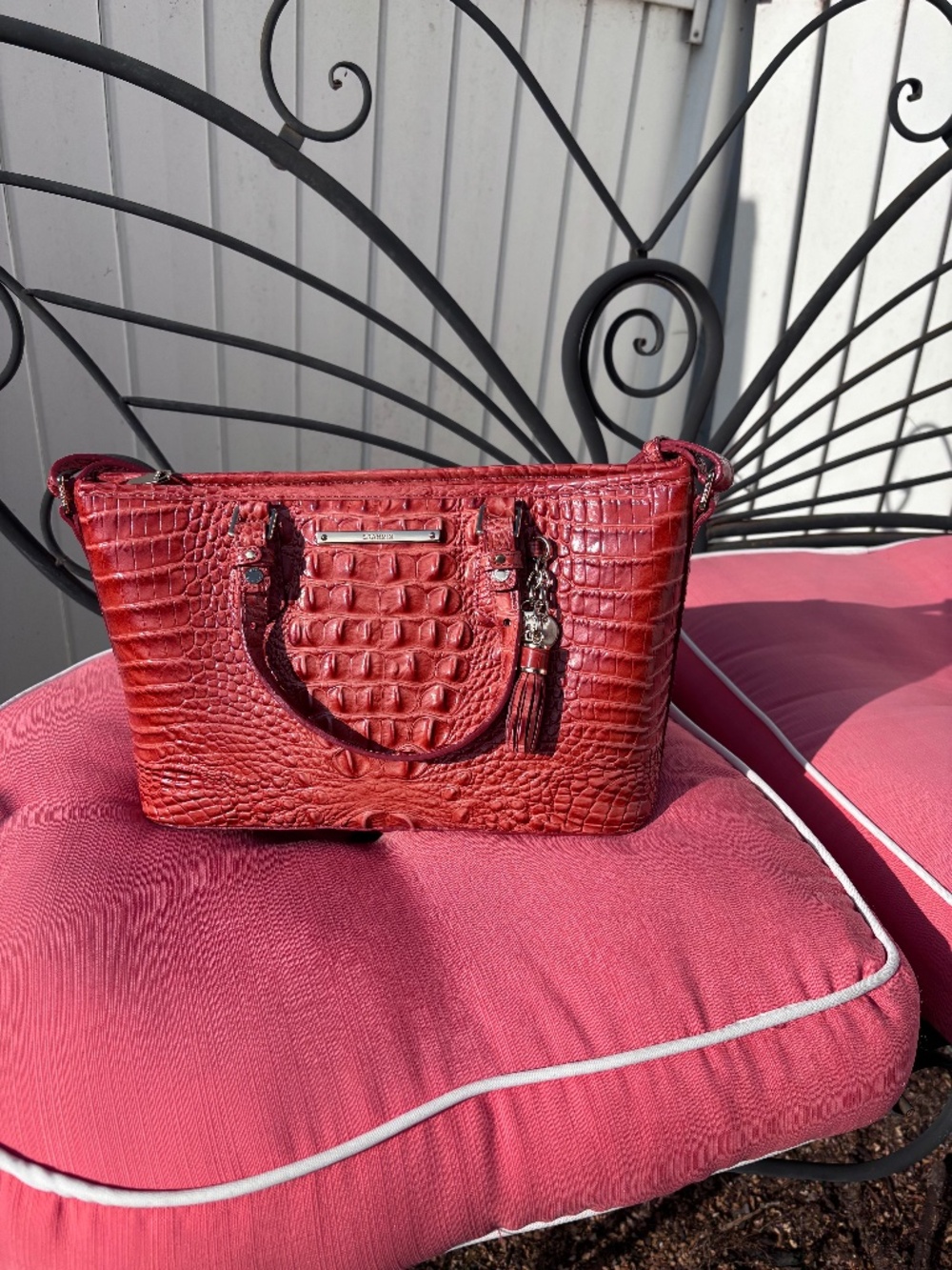 EUC Brahmin Melbourne Satchel and Matching Wallet in Beautiful Pecan - Picture 15 of 16